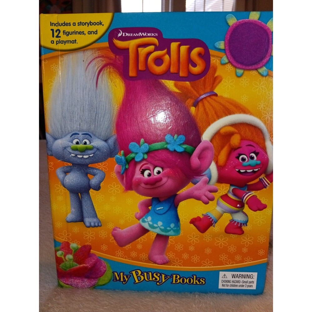 DreamWorks Trolls My Busy Books Storybook w/ 11 Figurines